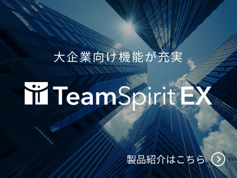 大企業向け機能が充実、TeamSpiritEx 製品紹介はこちら